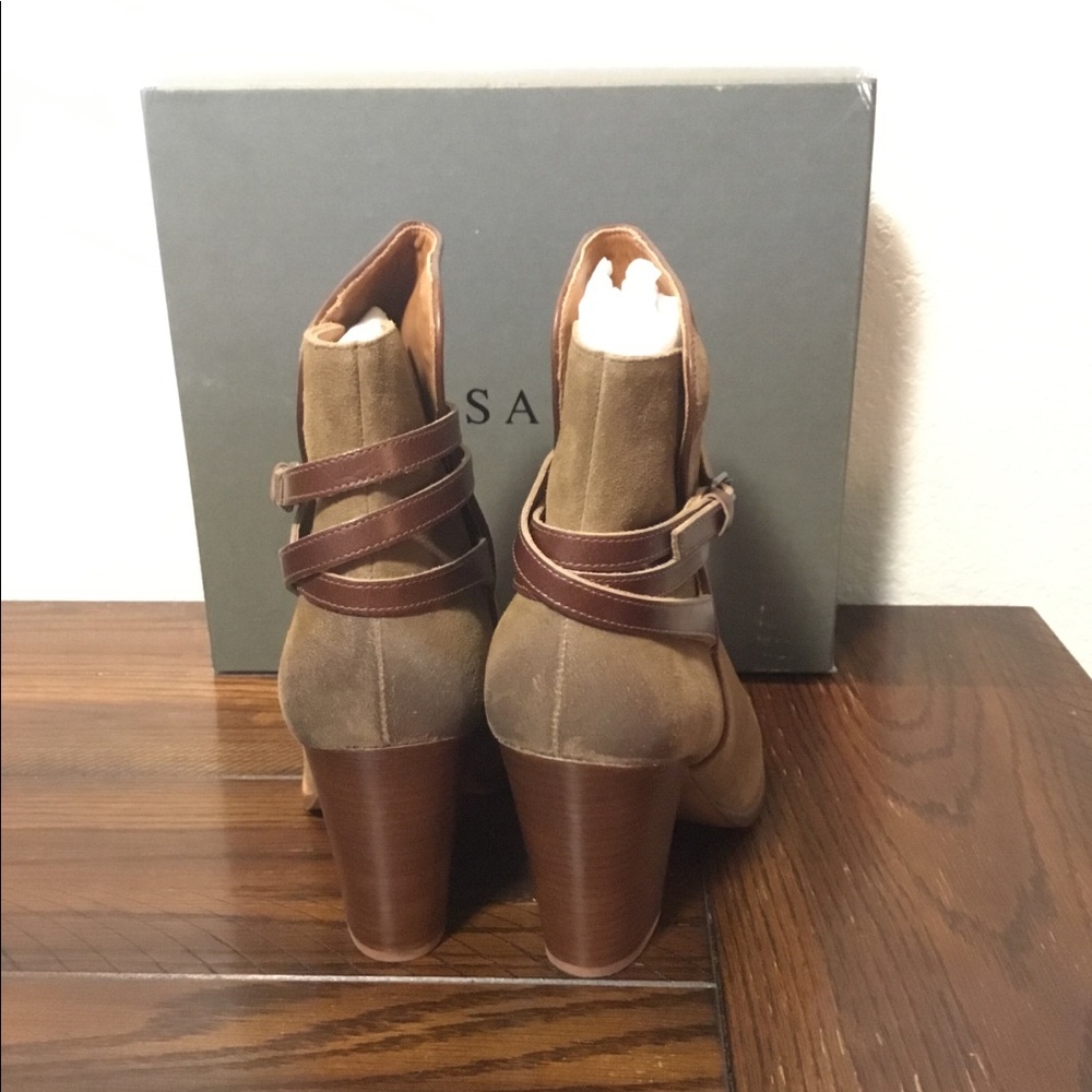 All Saints Straps Eliko Leather Boots Size 41 US/10 NIBox - Picture 5 of 8